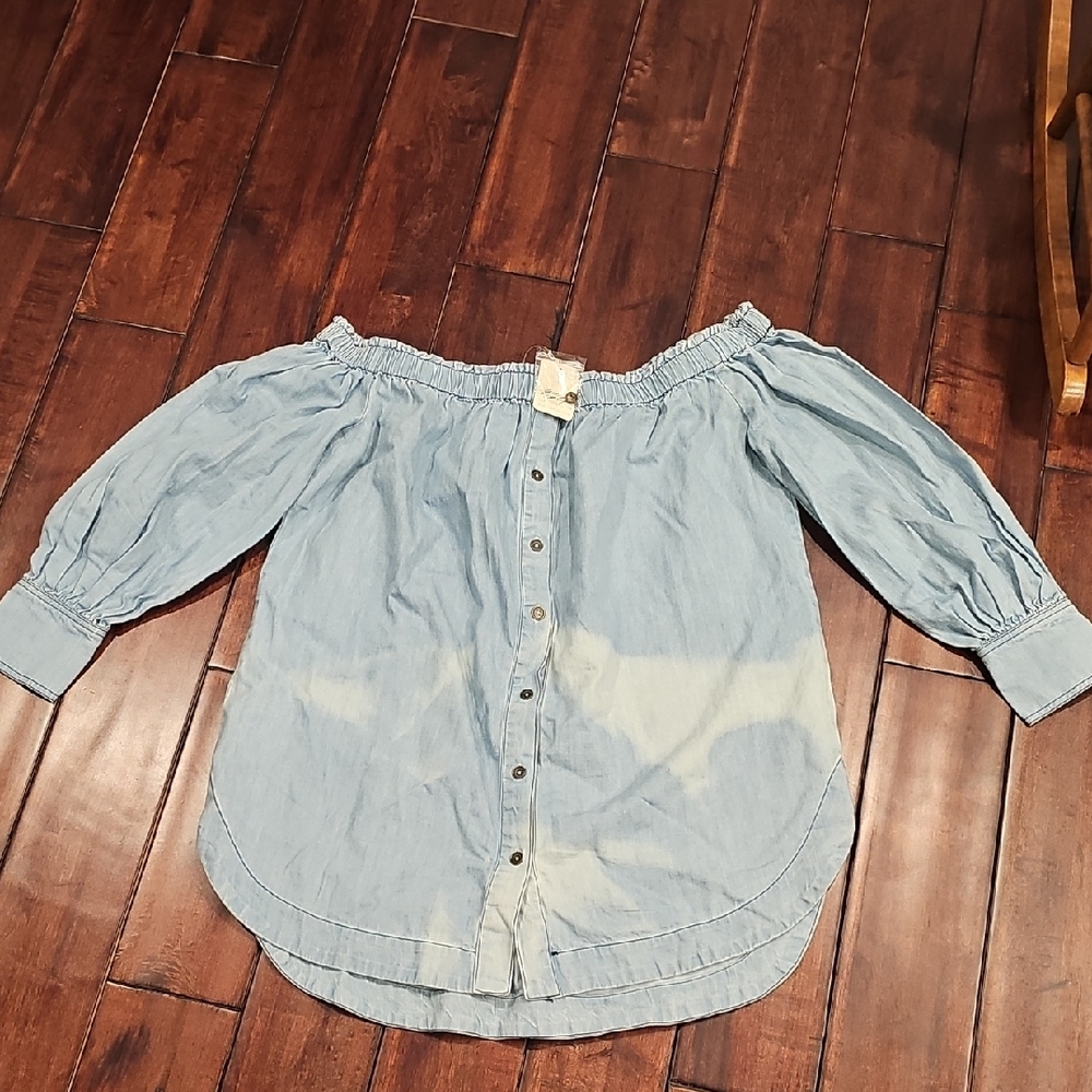 NWT Free People Denim Top Small